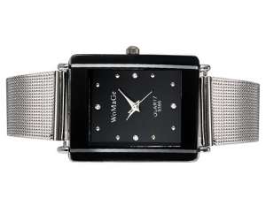 WoMaGe,  Ceas Mana,  Casual&Fashion,  Dial Negru,  Argintiu - w586