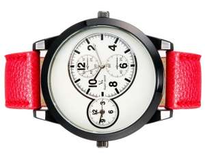 V6 Super Speed,  Ceas Mana,  Fashion,  Dial Alb,  Dual,  Rosu - w590