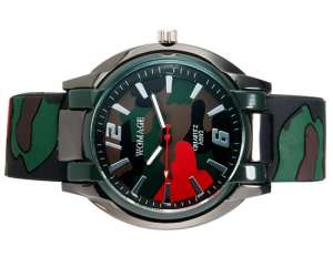 Womage,  Ceas Mana,  Unisex,  Dial Verde,  Camuflaj,  Quartz - w594