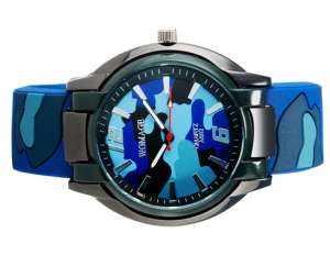 Womage,  Ceas Mana,  Unisex,  Dial Albastru,  Camuflaj,  Quartz - w595