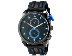 V6 Super Speed,  Ceas Mana,  Unisex,  Dial Negru & Albastru  - w607