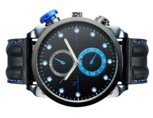 V6 Super Speed,  Ceas Mana,  Unisex,  Dial Negru & Albastru  - w607