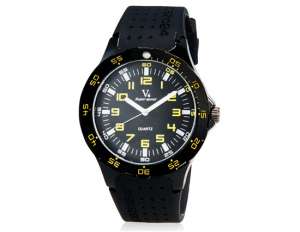 V6 Super Speed,  Ceas Mana,  Quartz,  Dial Negru & Galben - w610