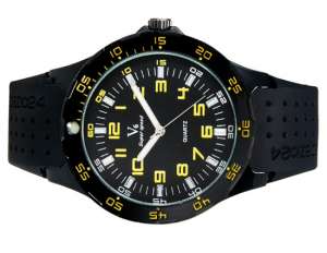 V6 Super Speed,  Ceas Mana,  Quartz,  Dial Negru & Galben - w610