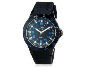 V6 Super Speed,  Ceas Mana,  Quartz,  Dial Negru & Albastru - w612