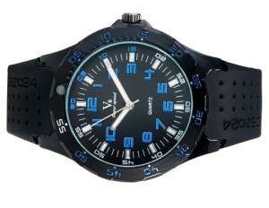 V6 Super Speed,  Ceas Mana,  Quartz,  Dial Negru & Albastru - w612