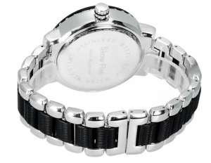 Show Fine,  Ceas Mana,  Dial Argintiu,  Convex,  Negru&Argintiu - w614