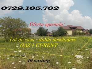Lot de casa gaz+curent,  Berceni intrare