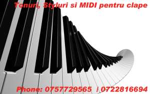 Tonuri,  Styluri si MIDI pentru clape