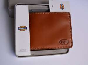Portofel piele Fossil Cognac Veritabil