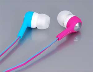 Casti SONUN SN-A01,   Stereo cu Microfon,  Albastru cu Roz - earp120