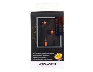 Casti AWEI ES-Q3 Portocali pentru  MP3 player,  MP4 player,  iPod,  iPhone,  PC,  leptop  - earp5