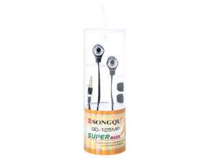 Casti SONGQU SQ-125MP,  Super Bas,  Negre pentru MP3 Player,  iPhone,  PC  - earp89