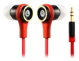 Casti SMZ610 Rosi cu Cablu Plat pentru iPhon 5,  iPod Touch 5,  iPod Nano 7,  iPhone 4/4S,  iPad 4  