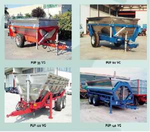 Remorci inox pentru transport struguri.