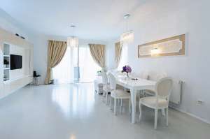 Vand apartament foarte elegant, 103 mp, 3 camere+terasa 24 mp, Buna Ziua, complet mobilat, dotat