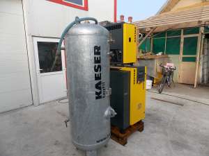 Compresor cu surub Kaeser SM 9 + uscator de aer Kaeser TBH 9 + butelie