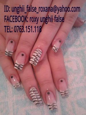 aplic unghii false cu gel 70 ron model inclus