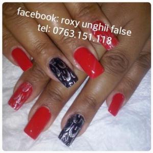 aplic unghii false cu gel 70 ron model inclus