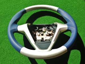 FORD FIESTA 2009-201X B-Max 2012-201X volan complet din piele albastru cu gri