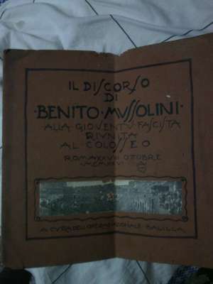 discursul lui benito mussolini