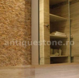 Piatra Naturala - Travertin Gold Split Face Mozaic