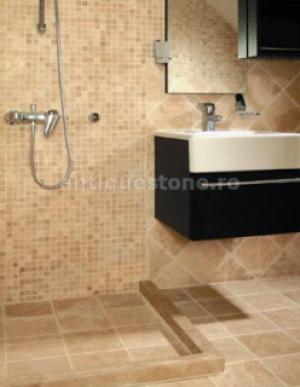 Piatra Naturala - Travertin Light Tumbled Mozaic