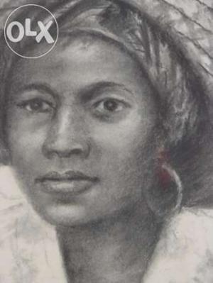 Tablou portret semnat Charpentier ,    dimensiuni 55 X 72 cm