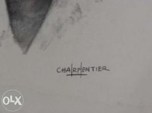 Tablou portret semnat Charpentier ,    dimensiuni 55 X 72 cm