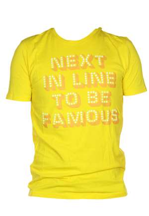 Tricou barbat galben Bershka
