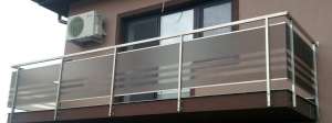 Balustrade din inox,  lemn si sticla