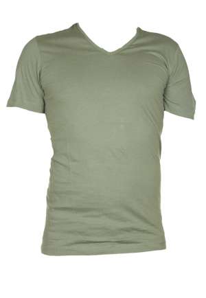 Tricou barbat kaki Bershka