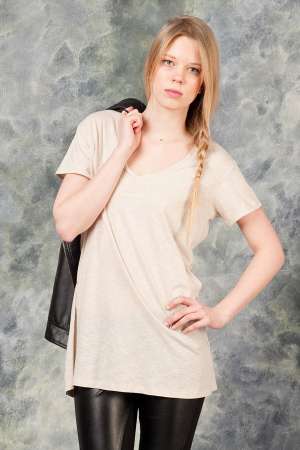 Tricou dama gri deshis Zara