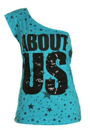 Tricou albastru dama Bershka