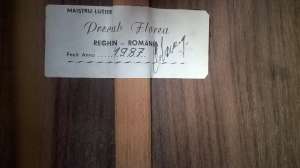 Chitara Maistru lutier Precub Florea 1987