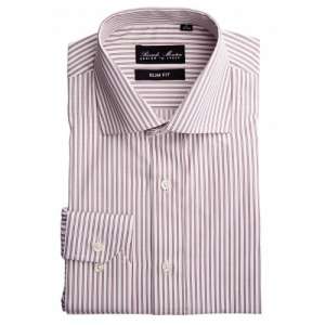 Camasa Slim Fit cu dungi fine bordeaux