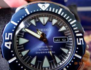 SEIKO MONSTER ALBASTRU LIMITED EDITION ORIGINAL