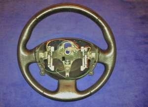RENAULT MEGANE 2,  SCENIC 2,  GRAND SCENIC 2 Volan piele Negru pilot 2003-2009