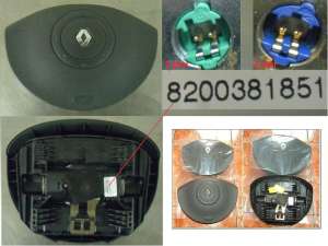 Volan piele Negu AIRBAG Megane 2,  Scenic 2,  Grand Scenic 2 Prefacelift 2003-2006