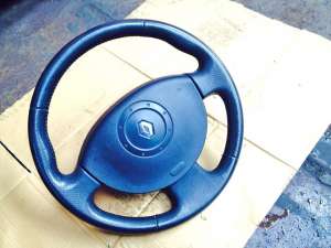 Volan piele Negu AIRBAG Megane 2,  Scenic 2,  Grand Scenic 2 Prefacelift 2003-2006