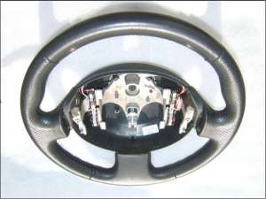 RENAULT Megane 2,   Scenic 2,   Grand Scenic 2 Volan piele NEGRU 2003-2009