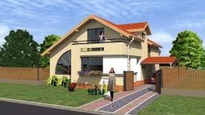 casa+teren,  250 mp constructie noua