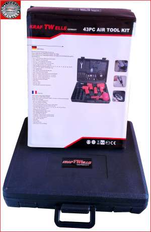 Trusa Scule Pneumatice-PISTOL+Ustensile-KRAFTWELLE Germany-43 Piese