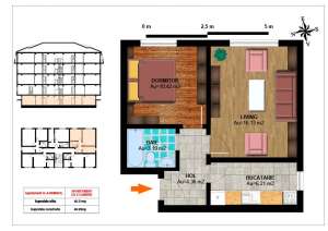 Apartament 2 cam in bloc finalizat dezvoltator, 40mp, 1 Decembrie 1918.