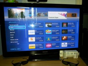 Plasma 3D Panasonic + 2 x ochelari 3D activi,   impecabile