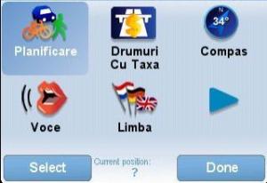 TomTom meniu limba Romana