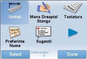 TomTom meniu limba Romana
