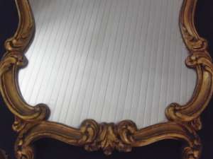 oglinda in lemn aurit Rocaille,  76 x 47 cm