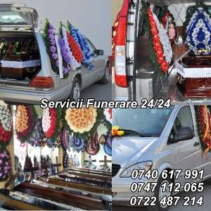 Servicii Funerare  - Transport funerar intern,  repatrieri - Sicrie,  Cruci,  Coroane