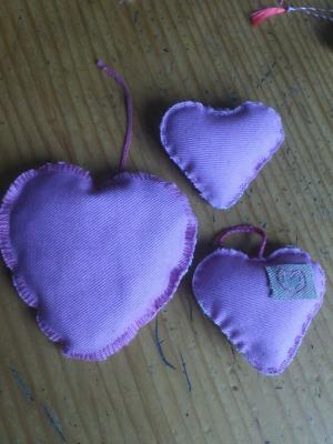 Inimi cu trandafiri - handmade - perniţe